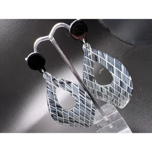 Black and White Diamond Earrings